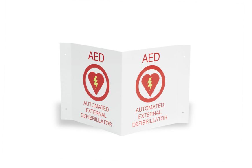 ZOLL AED Wall Sign Kit: One Flush (8000-xxxx) and one 3-D (8000-0868)