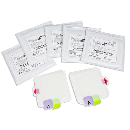 Replacement Adhesive gels for CPR-D·padz Training Electrode. 5 pairs per case.